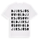 White t-shirt med Djursjö sovhol ordlek t-shirt