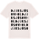 Vintage White t-shirt med Djursjö sovhol ordlek t-shirt