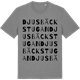 Mid Heather Gray t-shirt med Djusbäckstugan ordlek t-shirt