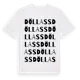 White t-shirt med Döllass ordlek t-shirt