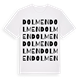 White t-shirt med Dolmen ordlek t-shirt