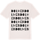 Vintage White t-shirt med Dolmen ordlek t-shirt
