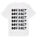 White t-shirt med Dovänget ordlek t-shirt