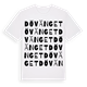 White t-shirt med Dövänget ordlek t-shirt