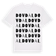 White t-shirt med Dovdal ordlek t-shirt