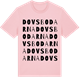 Pink Cotton t-shirt med Dovsbodarna ordlek t-shirt