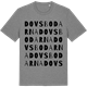 Mid Heather Gray t-shirt med Dovsbodarna ordlek t-shirt