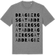 Mid Heather Gray t-shirt med Dragbergsgatan ordlek t-shirt