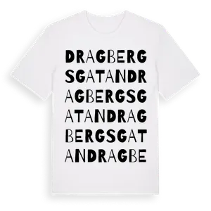 Dragbergsgatan ordlek t-shirt – ekologisk bomull t-shirt från Pinshirt