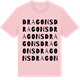 Pink Cotton t-shirt med Dragons ordlek t-shirt