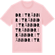 Pink Cotton t-shirt med Dritränn ordlek t-shirt