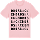 Pink Cotton t-shirt med Drosbacken ordlek t-shirt