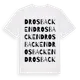White t-shirt med Drosbacken ordlek t-shirt