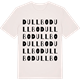 Vintage White t-shirt med Dullbo ordlek t-shirt