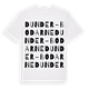 White t-shirt med Dunder-Bodarne ordlek t-shirt