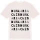 Vintage White t-shirt med Dunkarbacken ordlek t-shirt