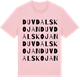 Pink Cotton t-shirt med Duvdalskojan ordlek t-shirt