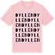 Pink Cotton t-shirt med Dyllen ordlek t-shirt