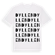 White t-shirt med Dyllen ordlek t-shirt