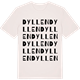 Vintage White t-shirt med Dyllen ordlek t-shirt