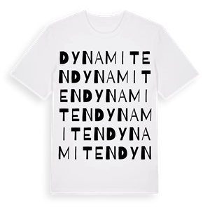 Dynamiten ordlek t-shirt – ekologisk bomull t-shirt från Pinshirt