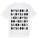 White t-shirt med Dysbodarna ordlek t-shirt