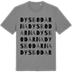 Mid Heather Gray t-shirt med Dysbodarna ordlek t-shirt