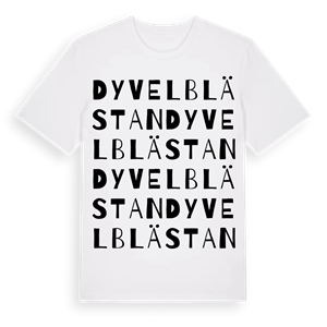 Dyvelblästan ordlek t-shirt – ekologisk bomull t-shirt från Pinshirt