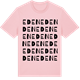 Pink Cotton t-shirt med Eden ordlek t-shirt