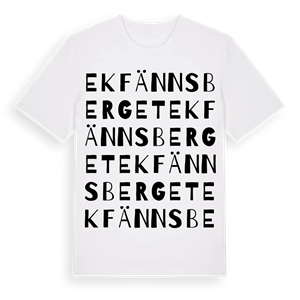 Ekfännsberget ordlek t-shirt – ekologisk bomull t-shirt från Pinshirt