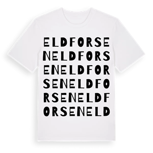Eldforsen ordlek t-shirt – ekologisk bomull t-shirt från Pinshirt