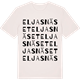 Vintage White t-shirt med Eljasnäset ordlek t-shirt