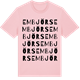 Pink Cotton t-shirt med Embjörs ordlek t-shirt