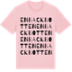 Pink Cotton t-shirt med Enback botten ordlek t-shirt