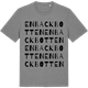 Mid Heather Gray t-shirt med Enback botten ordlek t-shirt
