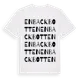 White t-shirt med Enback Botten ordlek t-shirt