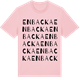 Pink Cotton t-shirt med Enbacka ordlek t-shirt