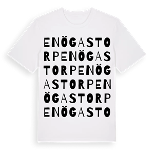 Enögastorp ordlek t-shirt – ekologisk bomull t-shirt från Pinshirt