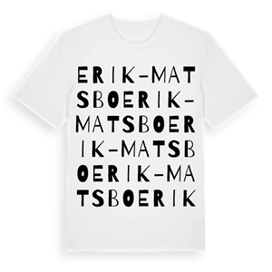 Erik-Matsbo ordlek t-shirt – ekologisk bomull t-shirt från Pinshirt