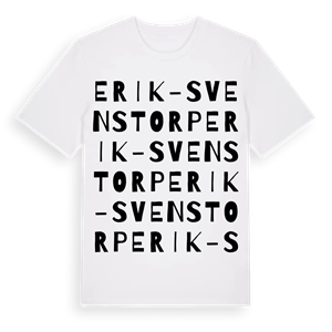 Erik-Svens torp ordlek t-shirt – ekologisk bomull t-shirt från Pinshirt