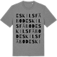 Mid Heather Gray t-shirt med Eskils fäbod ordlek t-shirt