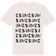 Vintage White t-shirt med Esum ordlek t-shirt