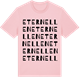 Pink Cotton t-shirt med Eternellen ordlek t-shirt