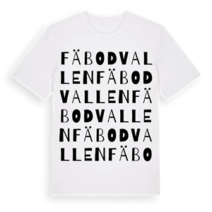 Fäbodvallen ordlek t-shirt – ekologisk bomull t-shirt från Pinshirt