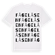 White t-shirt med Fågelåsen ordlek t-shirt