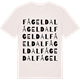 Vintage White t-shirt med Fågeldal ordlek t-shirt