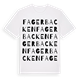 White t-shirt med Fagerbacken ordlek t-shirt