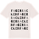 Vintage White t-shirt med Fagerbacken ordlek t-shirt