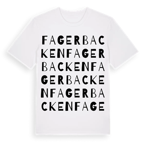 Fagerbacken ordlek t-shirt – ekologisk bomull t-shirt från Pinshirt