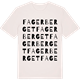 Vintage White t-shirt med Fagerberget ordlek t-shirt